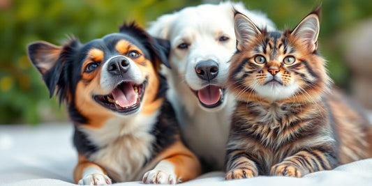 Ein Hund und eine Katze, gesund und entspannt.
