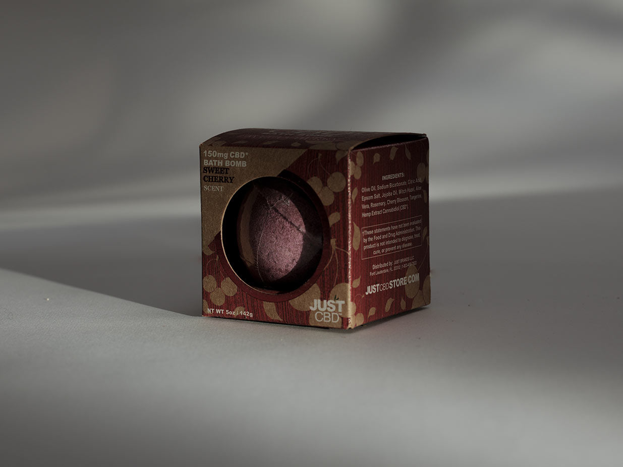 JUST CBD Bath Bomb Sweet Cherry