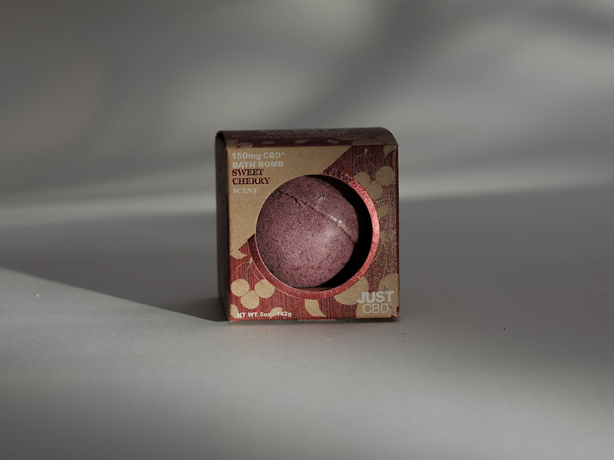 JUST CBD Bath Bomb Sweet Cherry